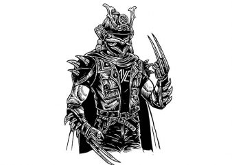 Samurai Punk t shirt design