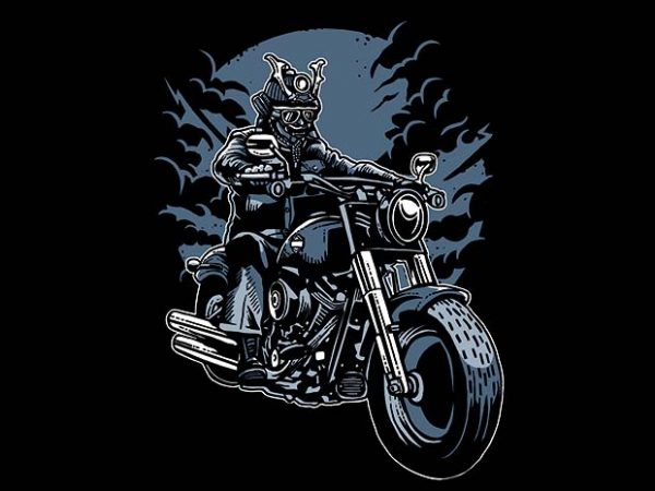 Samurai ride t shirt design