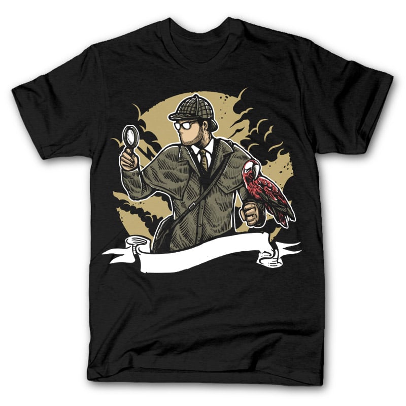 Sherlock Holmes t shirt design tshirt design for merch by amazon