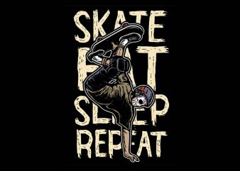 Skate Eat Sleep Repeat t shirt design