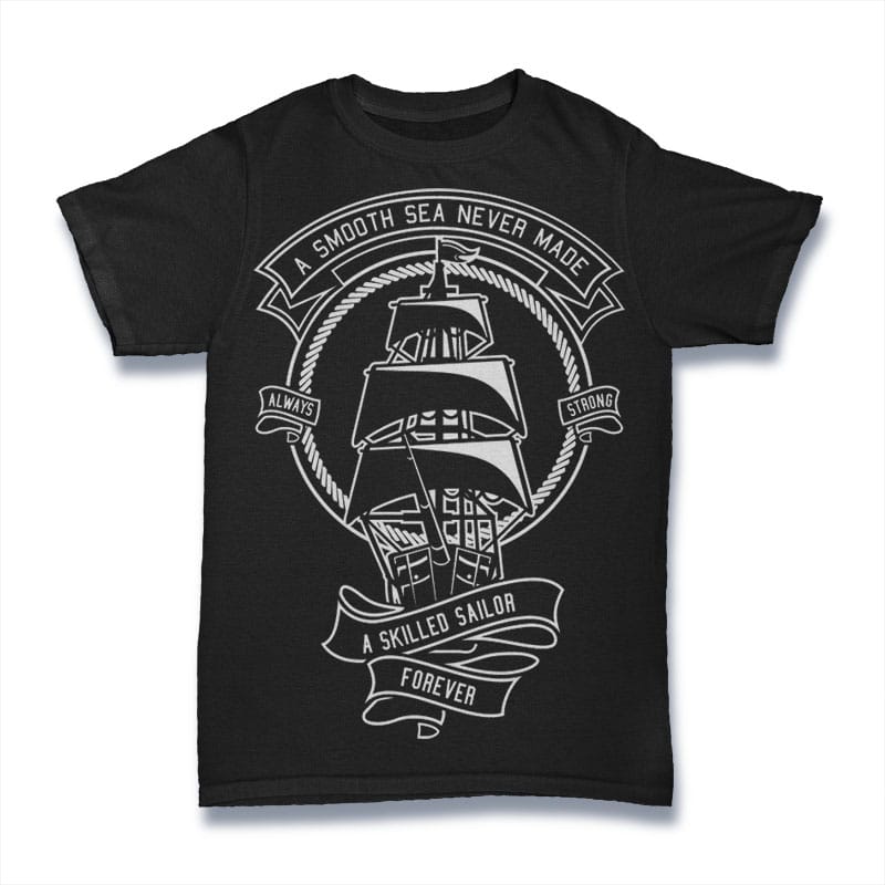 Skilled Sailor t shirt designs for sale
