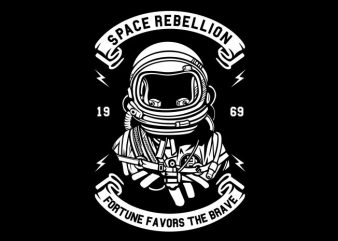 Space Rebellion graphic t-shirt design