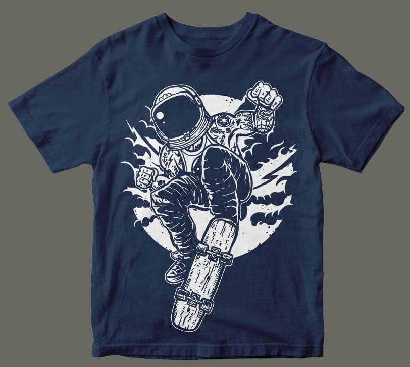 Space Skater t shirt design vector t shirt design