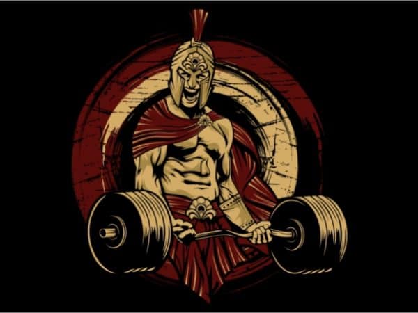 Spartan gym vector t-shirt design