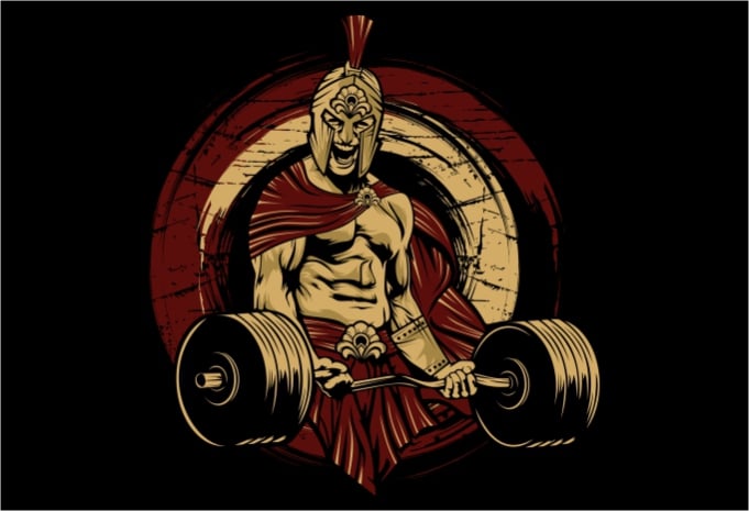 Spartan gym vector t-shirt design