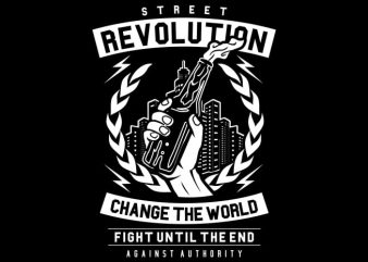 Street Revolution print ready vector t shirt design