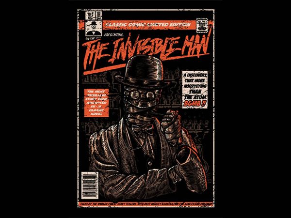 The invisible man t shirt design