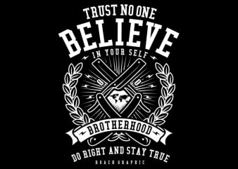 Trust No One graphic t-shirt design