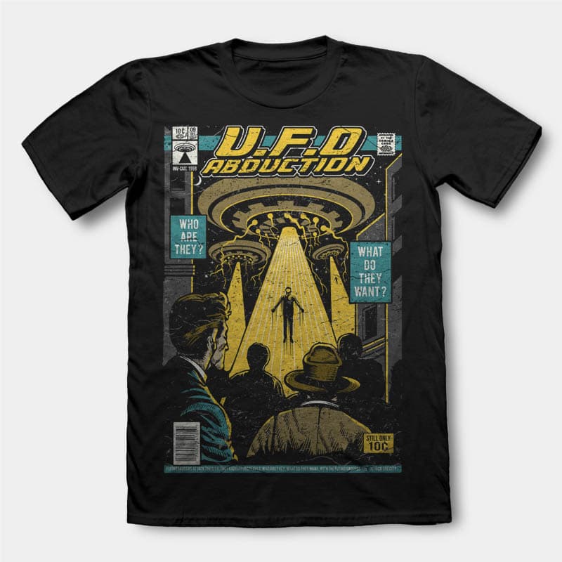 UFO t shirt design tshirt design for merch by amazon