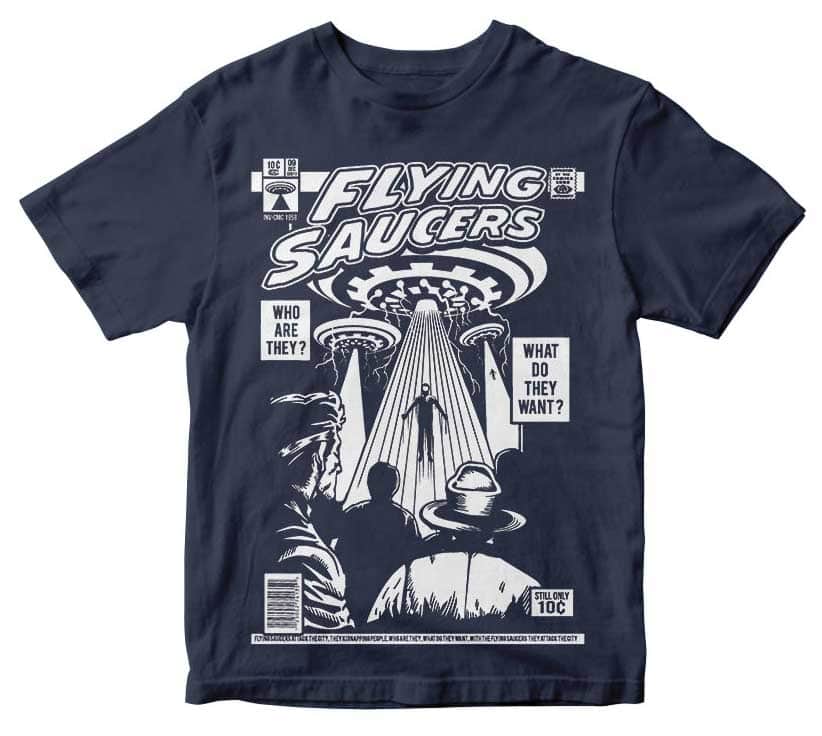 UFO t shirt design tshirt design for merch by amazon