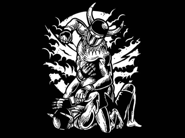 Viking mma fighter t shirt design