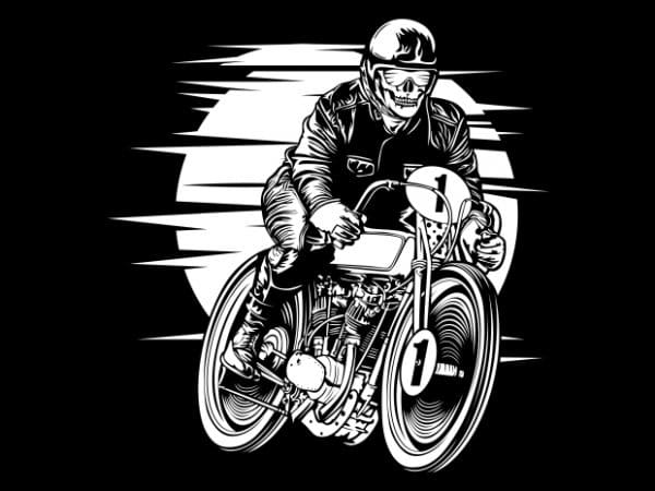 Vintage racer commercial use t-shirt design