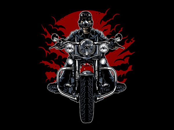 Wild biker t shirt design