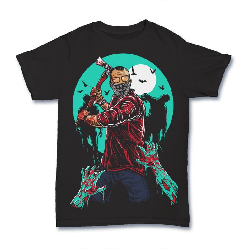 Zombie Killer t shirt design t-shirt designs for merch by amazon