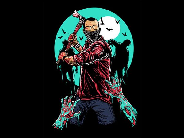 Zombie killer t shirt design