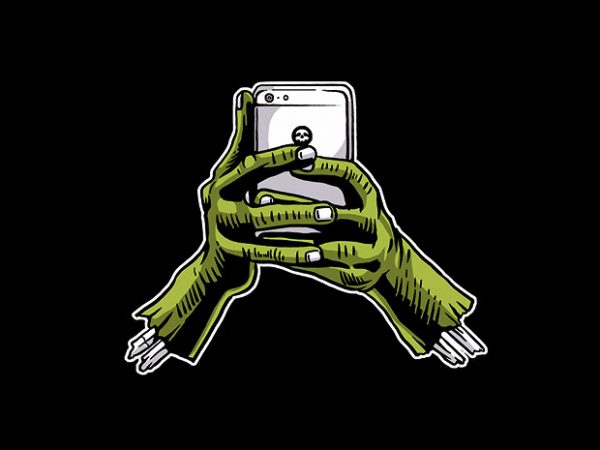 Zombie phone t shirt design