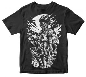 Zombie Soldier t shirt design - Buy t-shirt designs