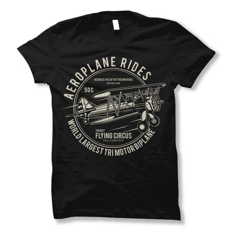 Aeroplane T shirt Design t shirt designs for printful