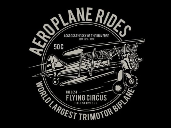 Aeroplane t shirt design