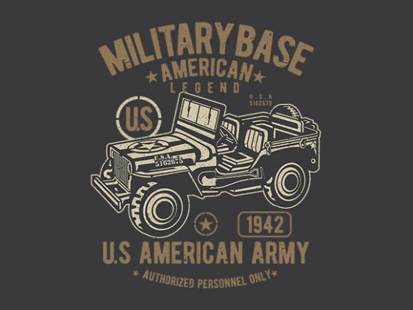 American army jeep vector design