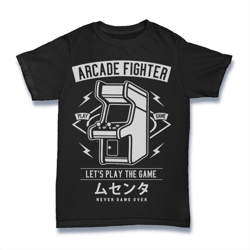 Arcade Fighter vector t shirt design