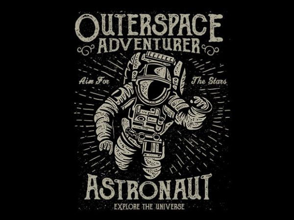 Astronaut vector t shirt design