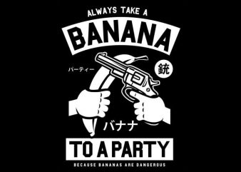 Banana Party tshirt design vector