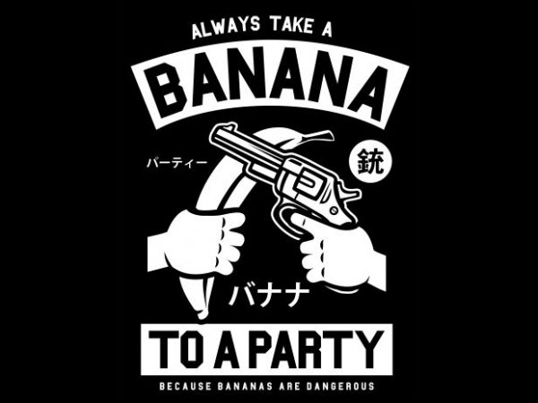 Banana party tshirt design vector