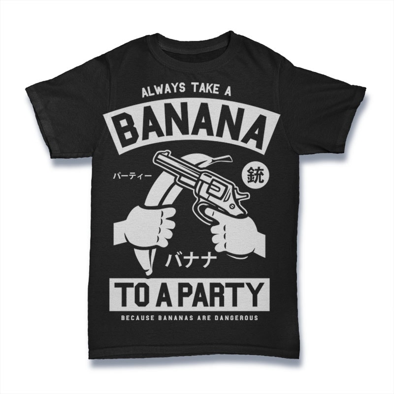 Banana Party t shirt design graphic