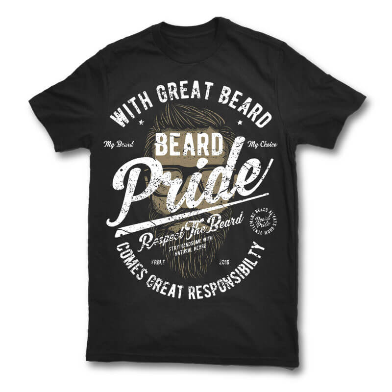 Beard Pride vector t shirt design buy tshirt design