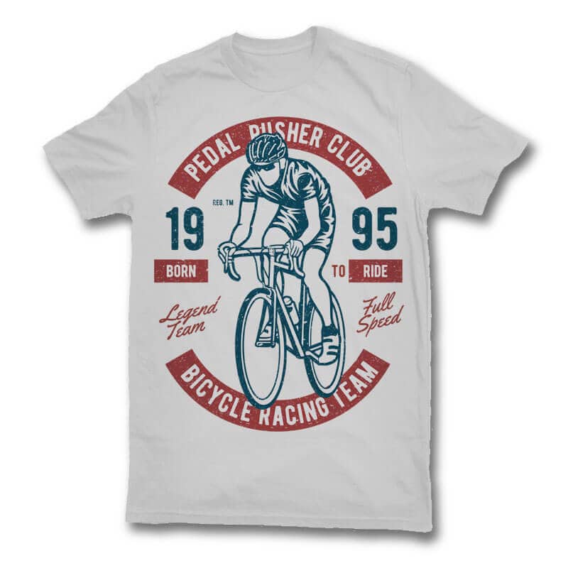 Bicycle Racing Team t shirt design tshirt design for merch by amazon