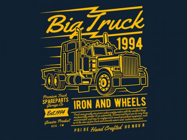 Big truck 2 vector t shirt design