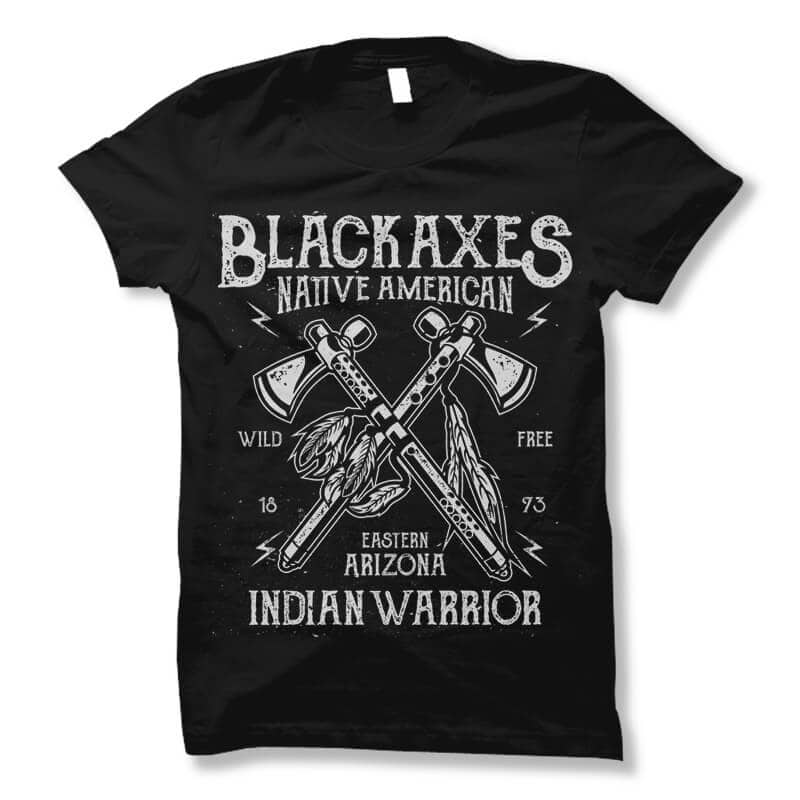 Black Axes vector t shirt design commercial use t shirt designs