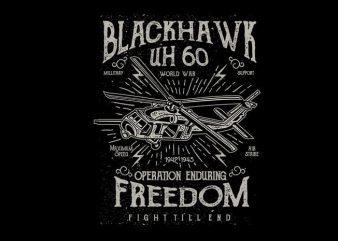 Blackhawk vector t shirt design