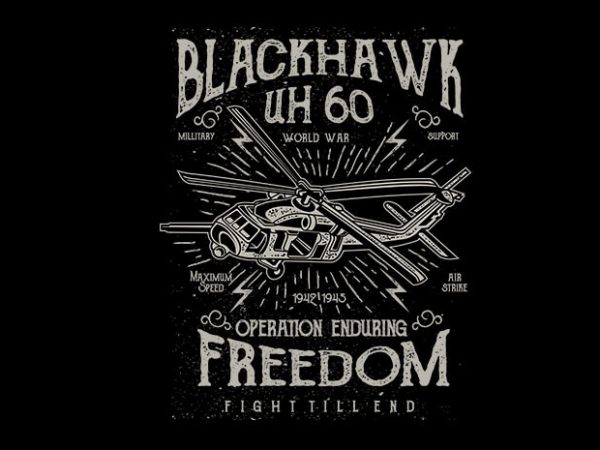 Blackhawk vector t shirt design Blackhawk vector t shirt design