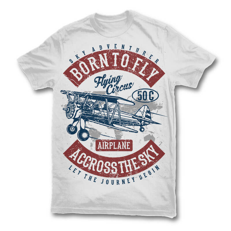 Born To Fly t shirt design commercial use t shirt designs