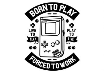 Born To Play tshirt design vector