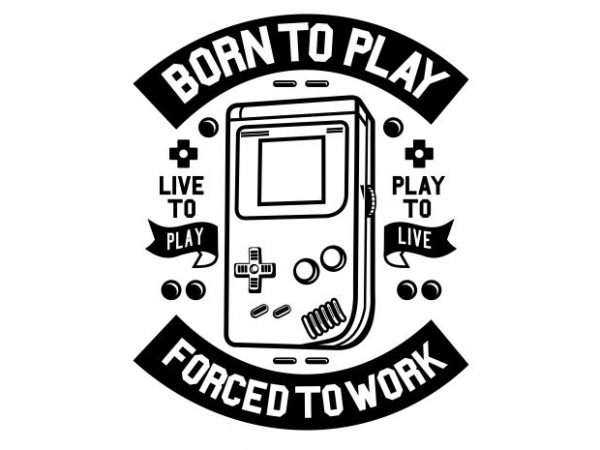 Born to play tshirt design vector