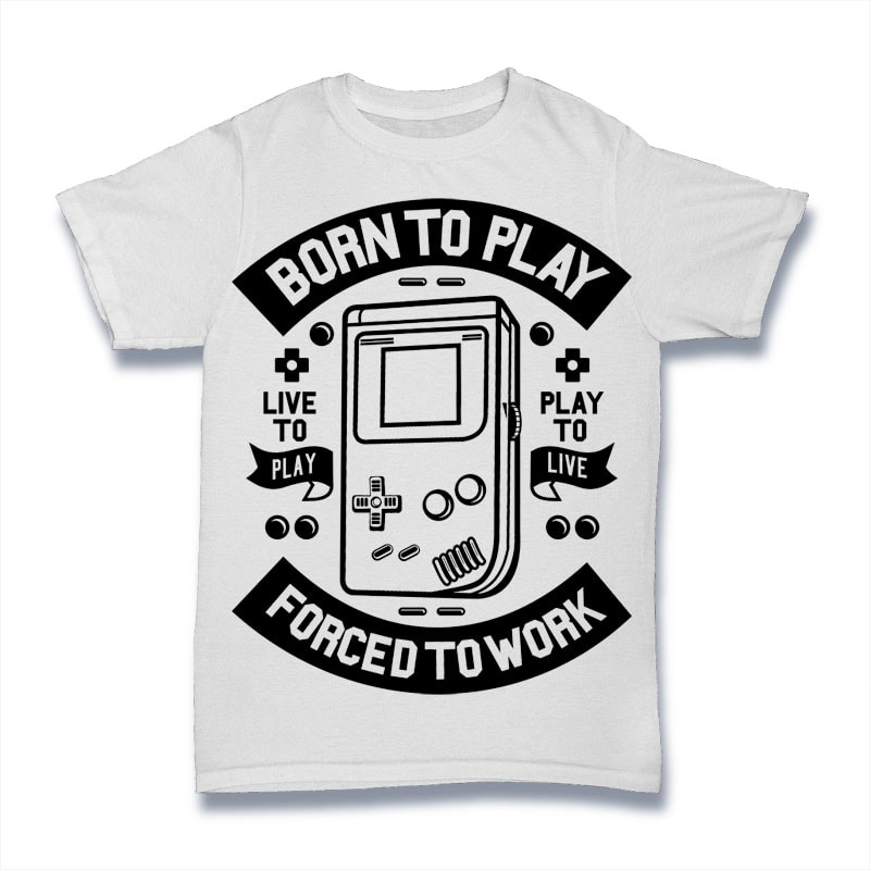 Born To Play vector t shirt design