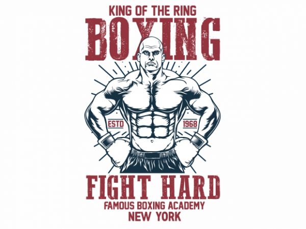 Boxing t shirt design