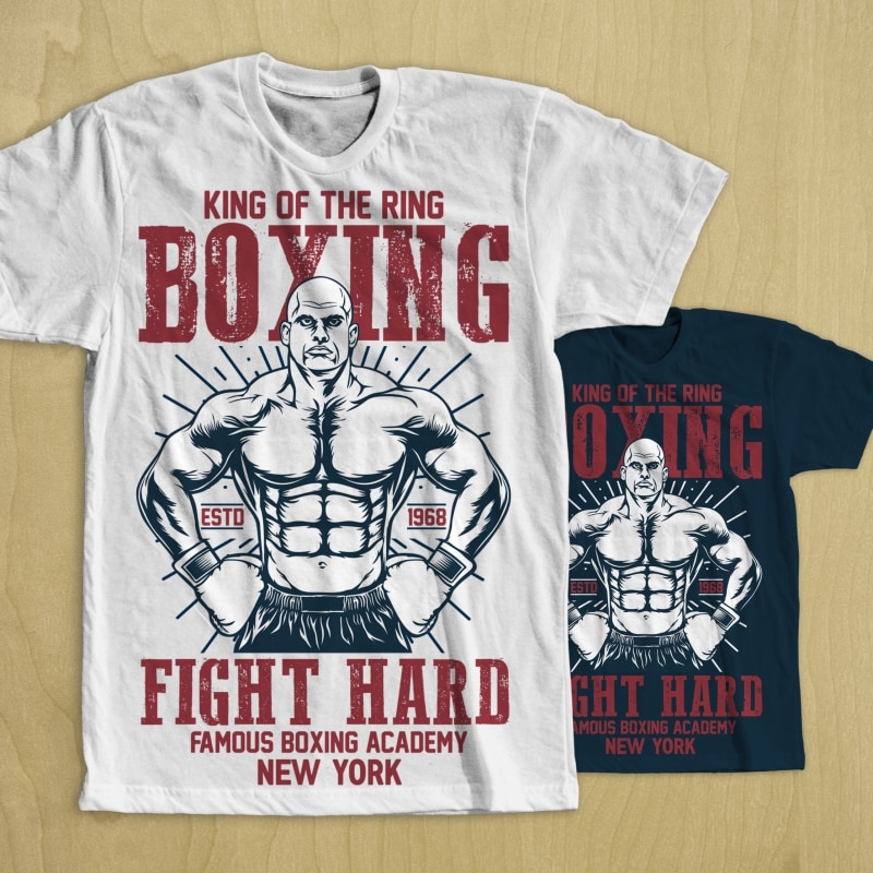 Boxing t shirt design t shirt designs for merch teespring and printful