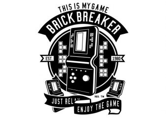 Brick Breaker graphic t-shirt design