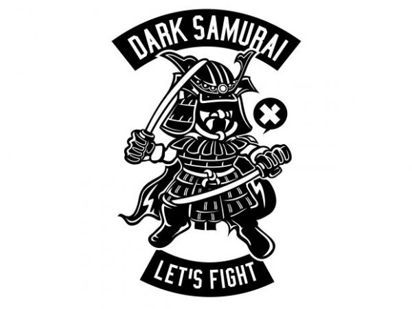 Dark samurai vector shirt design