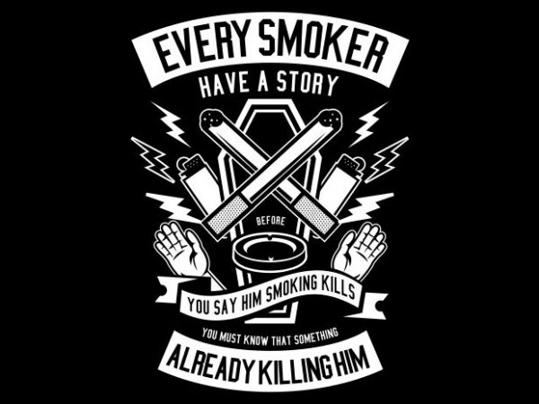 Every smoker vector t-shirt design