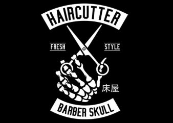 Haircutter graphic t-shirt design