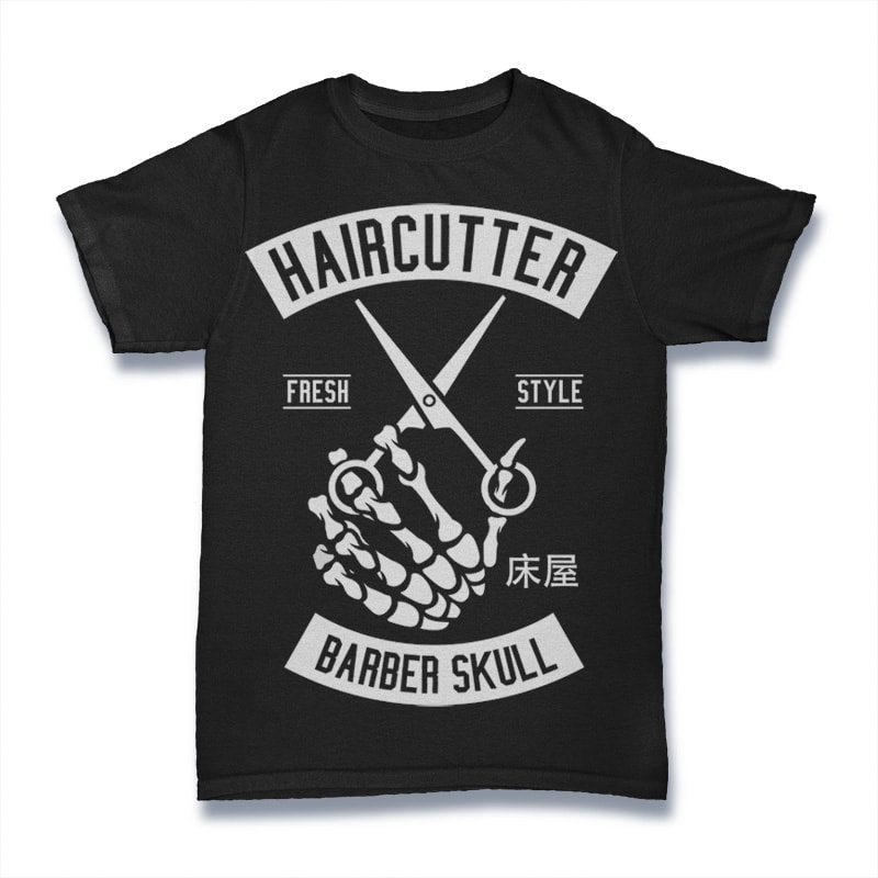 Haircutter t shirt designs for printful