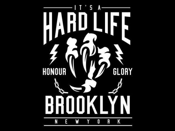 Hard life vector t-shirt design template