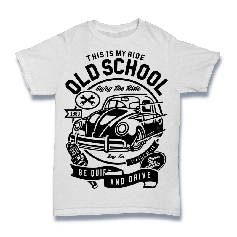 Old School Ride buy tshirt design