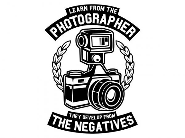 Photographer buy t shirt design for commercial use