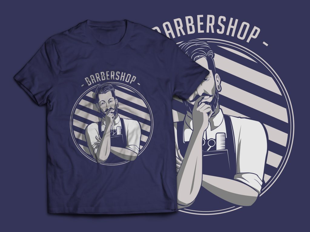 Barbershop T-Shirt Design t shirt design graphic